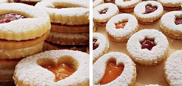Mürbeteigplätzchen mit Marmelade