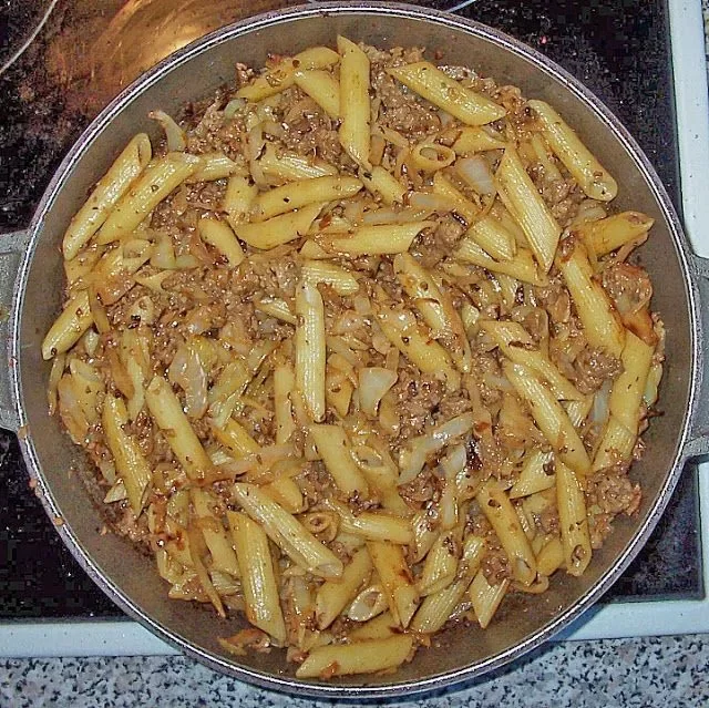 Polnische leckeres Krautnudeln