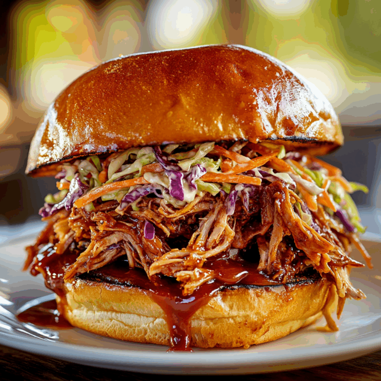 Slow Cooker BBQ Pulled Pork Sandwich